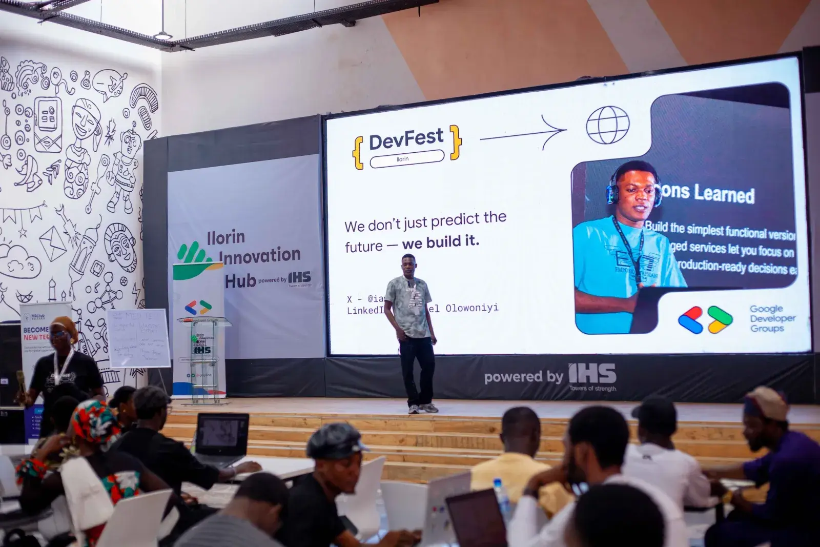 A DevFest Ilorin session in progress at Ilorin Innovation Hub