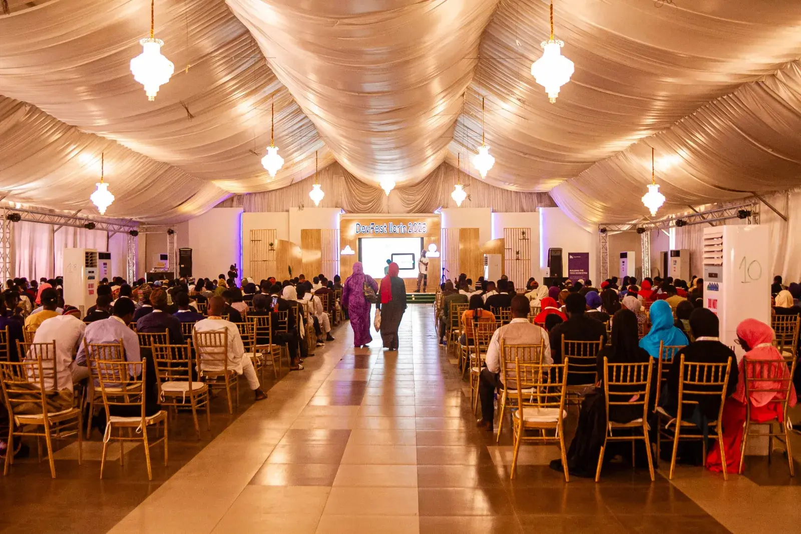 The DevFest Ilorin main hall filled with attendees