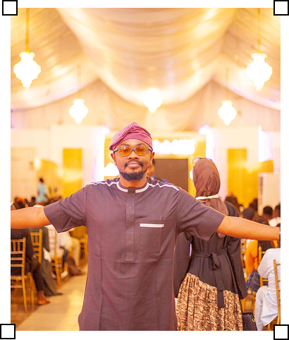 Celebration in Hall with Arms Spread